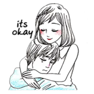 😩 It's okay Trost, Liebe, Unterstützung, Zuneigung, Fürsorge telegram sticker