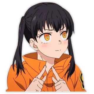👉 anime, woman, girl, character, fire force telegram sticker