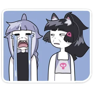 😭 cartoon, cat, crying, emotional, illustration, sticker telegram sticker
