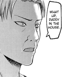 👌 WHAT UP, DADDY IN THE HOUSE. Anime, Manga, Text, Sprechblase, Mann, Porträt telegram sticker