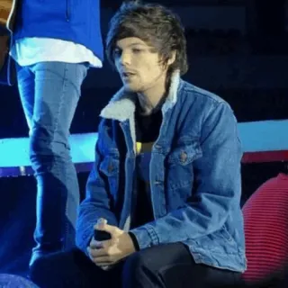 🥀 Louis Tomlinson ルイ・トムリンソン, 歌手, セレブ, デニムジャケット, ポートレート telegram sticker