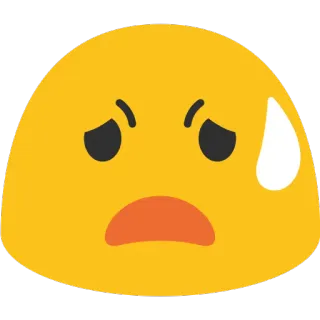 😥 emoji, sweating, worried, anxious, upset telegram sticker
