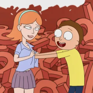 🛸 Summer Smith Rick and Morty animiert, Cartoon, Erwachsenenanimation, Sommer, Rick and Morty telegram sticker