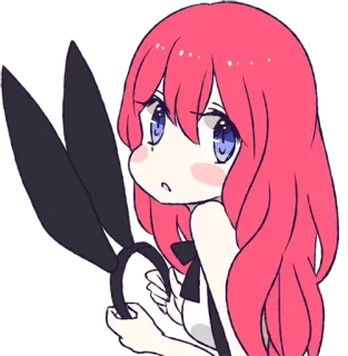 A Cute Little Rabbit Girl :: @line_stickers whatsapp stickers