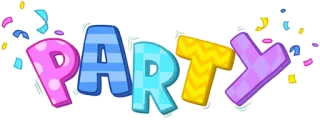 ✨ PARTY party, celebration, fun, decoration, confetti telegram sticker