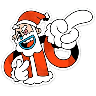🎅 Santa ซานต้า, คริสต์มาส, วันหยุด, รื่นเริง, การ์ตูน telegram sticker