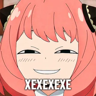 😁 Anya Forger Spy x Family XEXEXEXE Animé, Dessin animé, Mème, Anya, Spy x Family telegram sticker