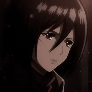 🧣 Mikasa Ackerman Attack on Titan Mikasa, L'Attaque des Titans, Anime, Personnage féminin, Manga, Fille anime whatsapp sticker
