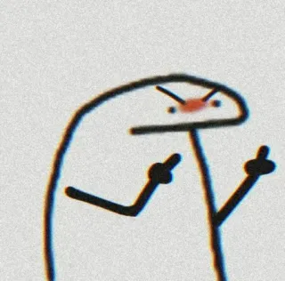 🖕 boneco palito, dedo do meio, ofensivo, rude, bravo telegram sticker
