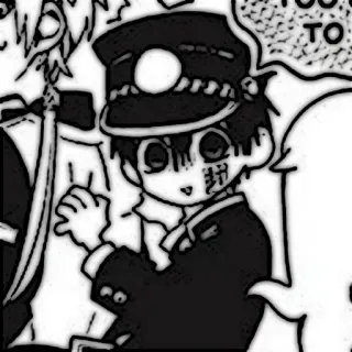 🔭 Anime, Manga, Hanako-kun, Uniforme scolaire, Mignon, Personnage d'anime telegram sticker