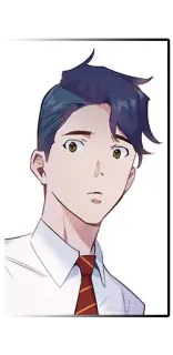 😳 Anime, Cartone animato, Uomo, Studente, Cravatta whatsapp sticker
