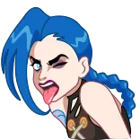 π Jinx Arcane Jinx, Arcane, League of Legends, personaggio, capelli blu telegram sticker