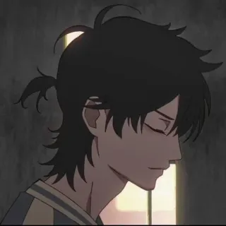 🌊 Anime, Desenho animado, Personagem, Masculino, Retrato, Ilustração telegram sticker