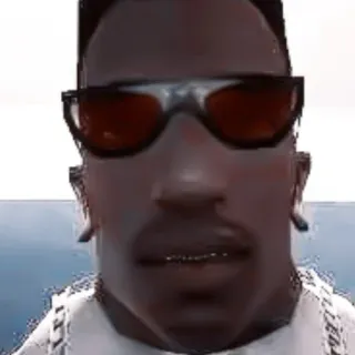 🥞 CJ Grand Theft Auto: San Andreas CJ, Grand Theft Auto, San Andreas, gra wideo, postać telegram sticker