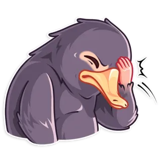 🤦‍♂️ 鳥, アヒル, フェイスパーム, 感情, 恥ずかしい, 動揺 telegram sticker