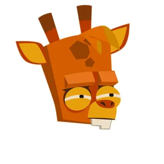 😑 jirafa, dibujos animados, animal, cabeza telegram sticker
