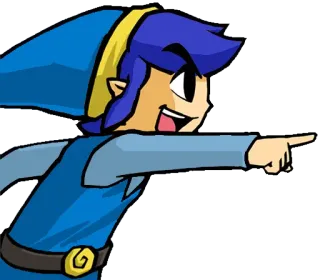 👉 Link Videojuego, Personaje, Señalando, Link, The Legend of Zelda telegram sticker