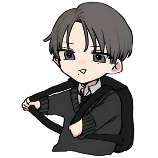 ☺️ Anime, Uniforme escolar, Desenho animado, Ilustração, Bonito, Estudante, Mangá telegram sticker