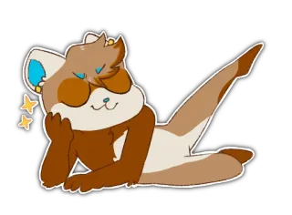 🦵 otter, cute, cartoon, animal, sleeping, stars telegram sticker