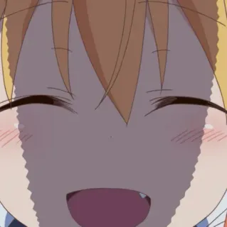 💈 anime, dibujos animados, sonriendo, chica telegram sticker