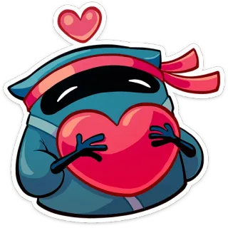 💘 cute, cartoon, love, heart, character, kawaii, adorable whatsapp sticker