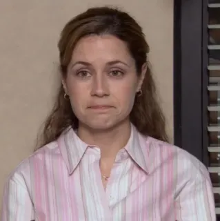🗞 Pam Beesly The Office Fernsehsendung, NBC, Empfangsdame, Porträt telegram sticker