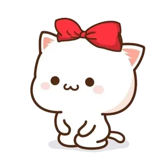 😗 kucing, pita, imut, kawaii, putih, binatang, anak kucing telegram sticker