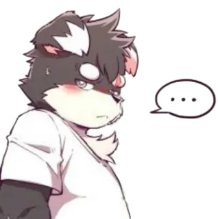 😠 ... tier, cartoon, verwirrt, sprechblase whatsapp sticker