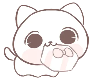 💭 แมว, น่ารัก, สัตว์, ของขวัญ, คาวาอิ, สติกเกอร์ telegram sticker