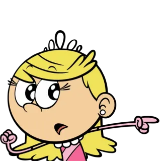 👉 Lola Loud The Loud House Dessin animé, Pointer, En colère, Personnage, Enfant telegram sticker