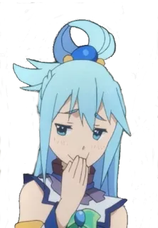😏 Aqua Konosuba อนิเมะ, ผู้หญิง, น่ารัก, Konosuba, Aqua, การ์ตูน, ตลก telegram sticker