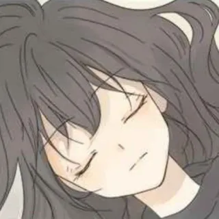 ⛲ chica, durmiendo, lindo, estilo anime, calmado telegram sticker