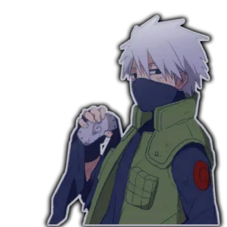 😠 Kakashi Hatake Naruto 애니메이션, 닌자, 카카시, 나루토, 캐릭터 telegram sticker
