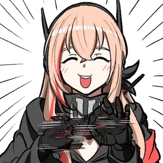 😏 Ragazza anime, Sorriso, Felice, Cartone animato, Personaggio telegram sticker