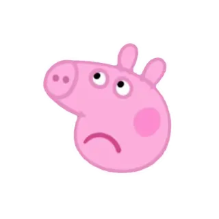 😟 Peppa Pig świnia, kreskówka, smutny, peppa telegram sticker