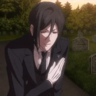 ⛓ Sebastian Michaelis Black Butler 动漫, 黑执事, 塞巴斯蒂安·米卡艾利斯, 恶魔, 管家 telegram sticker