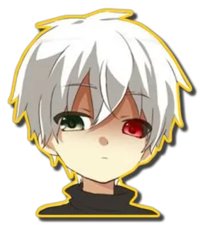 😕 Ken Kaneki Tokyo Ghoul Anime, Manga, Kaneki, Tokyo Ghoul, Ghoul, Personaje, Pelo blanco telegram sticker