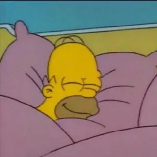 💤 Homer Simpson The Simpsons Homer Simpson, schlafend, Cartoon, Die Simpsons, gelb, Figur whatsapp sticker