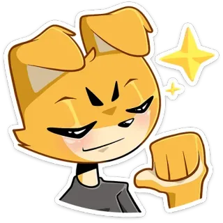 😎 kartun, anjing, hewan, jempol ke bawah, stiker, karakter, lucu telegram sticker