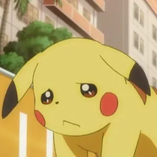 ⚡️ Pikachu Pokemon triste, pokemon, pikachu, anime, giallo telegram sticker