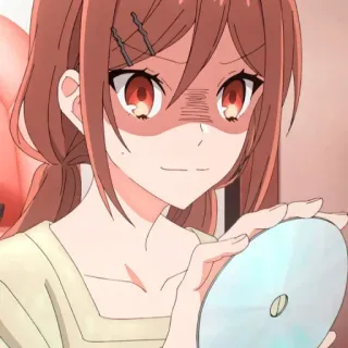 🍥 Hori Kyouko Horimiya Anime, Horimiya, Hori Kyouko, Personagem, Garota, Expressão telegram sticker