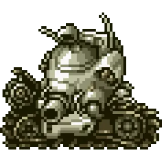 🤕 carro armato, veicolo, pixel art, militare, macchina telegram sticker