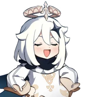 😌 Paimon Genshin Impact Paimon, Genshin Impact, anime, video game character, cute, chibi telegram sticker