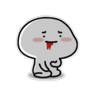 💔 Dibujos animados, Blob, Lindo, Kawaii, Sonrojo, Sangre whatsapp sticker