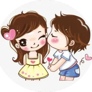 😚 คู่รัก, การ์ตูน, ความรัก, โรแมนติก, หัวใจ, น่ารัก, ความสัมพันธ์, จูบ telegram sticker