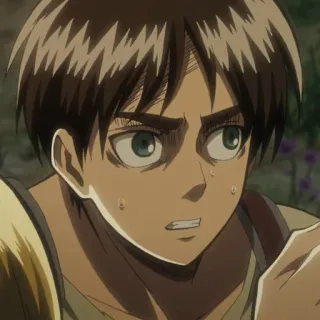 🗡 Eren Yeager Attack on Titan Anime, Personagem, Eren Yeager, Ataque dos Titãs whatsapp sticker