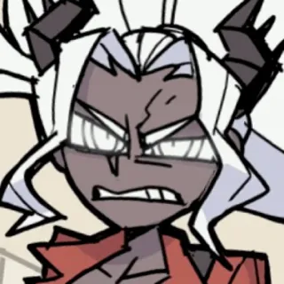 👿 Justice Helltaker Helltaker, Justice, 悪魔, アニメ, ゲーム, キャラクター telegram sticker
