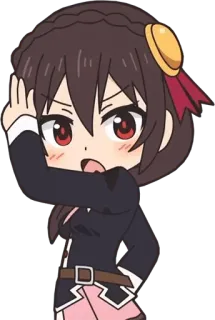😎 Anime, Fille, Chibi, Mignon, Personnage whatsapp sticker