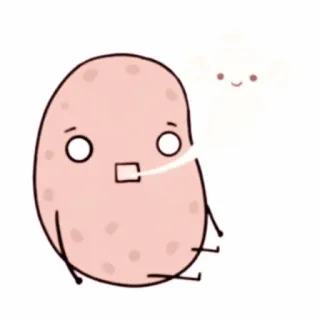 💭 aardappel, cartoon, schattig, eten, kawaii, grappig whatsapp sticker