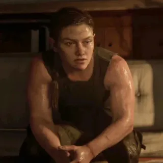 🪶 Abby Anderson The Last of Us Part II abby, tlou2, мускулы, видеоигра telegram sticker